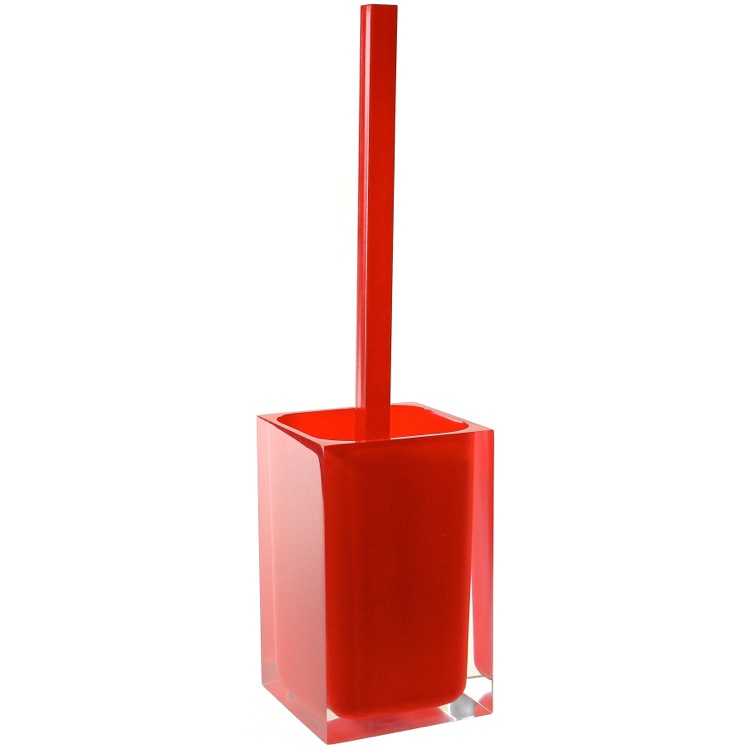 Gedy RA33-06 Red Thermoplastic Resins Square Toilet Brush Holder